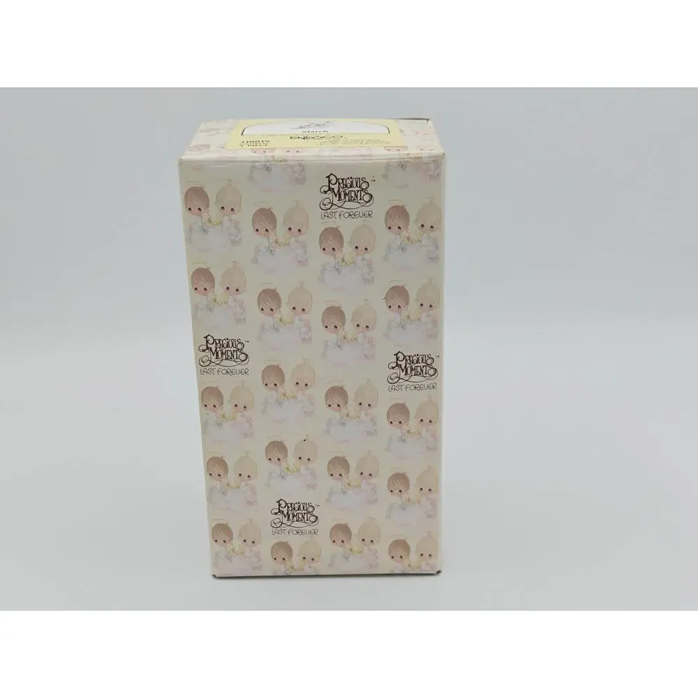 Precious Moments March Figurine Enesco 110019 Porcelain Collectible Boxed Gift